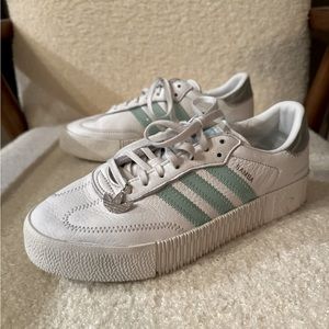 adidas Sambarose-Swarovski White Clear Aqua (Women's) Size 7
